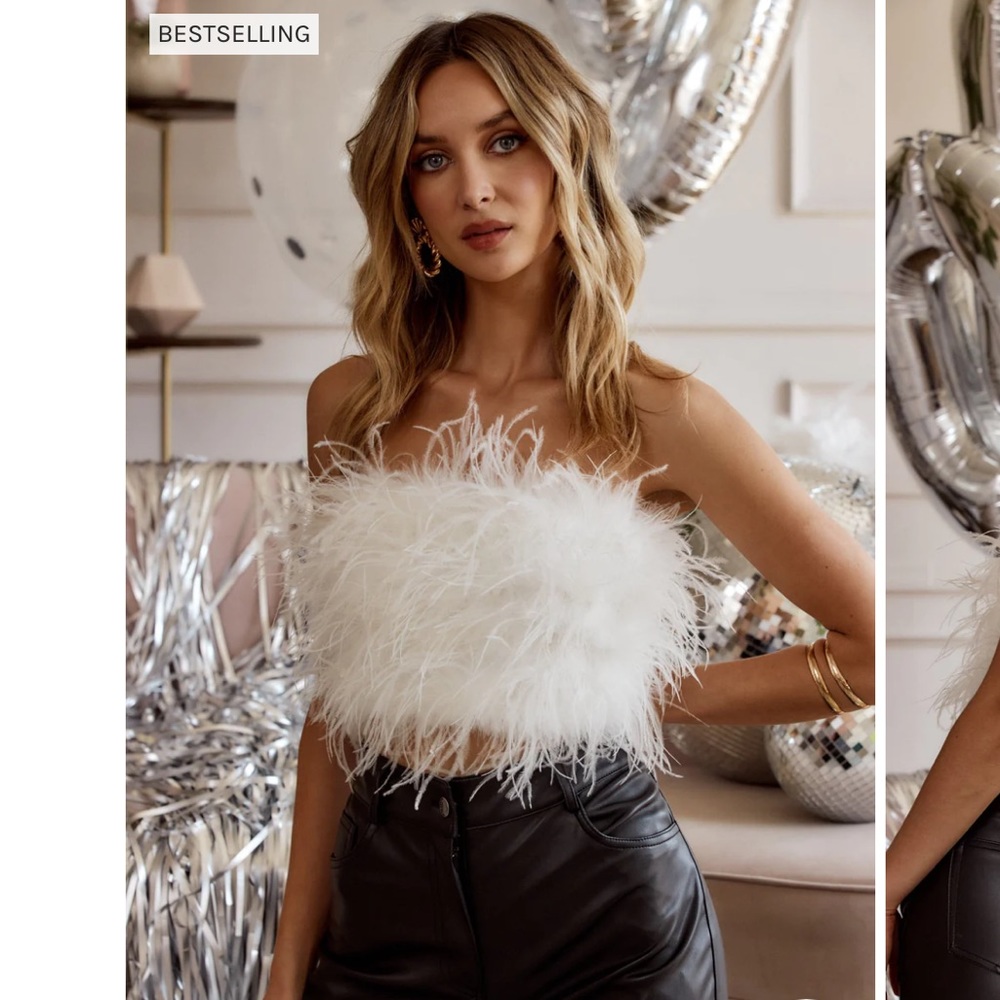 White feather top